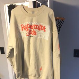 Light Tan Graphic Crewneck Sweatshirt